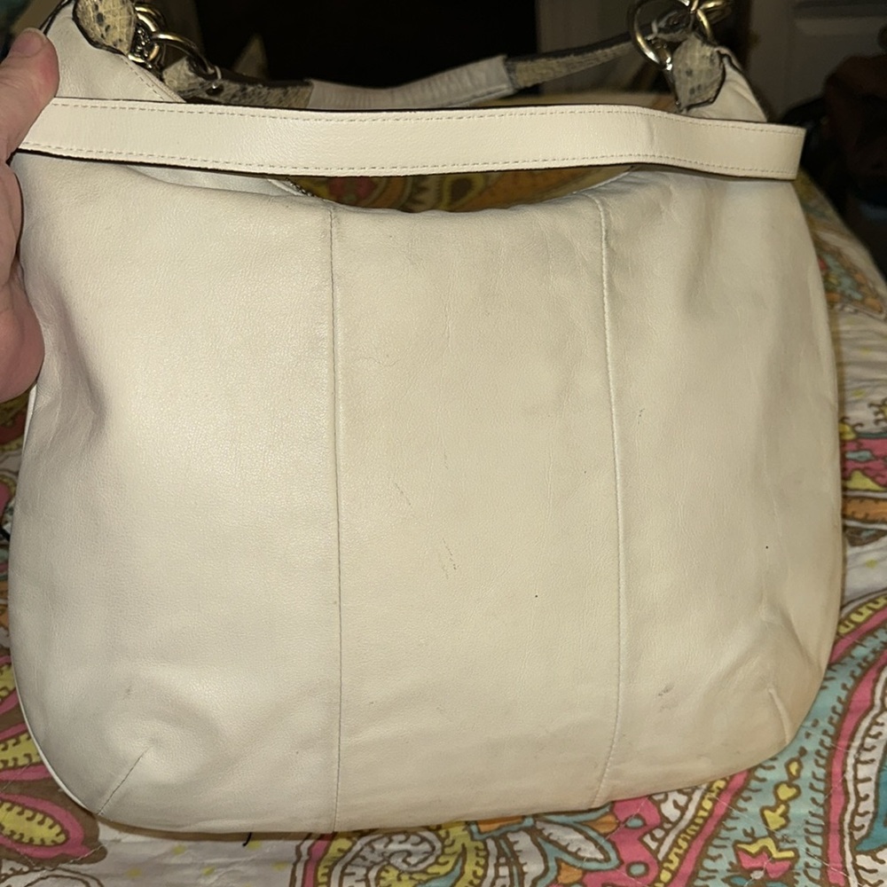 Coach Kristin Leather Python Embossed Convertible… - image 3